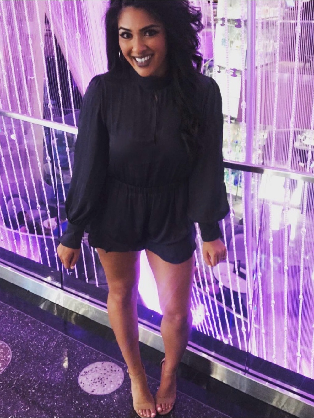 DO+BE Long-Sleeve Deep Purple / Grape Romper